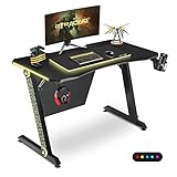 GTRACING ゲーミングデスク パソコンデスク デスク オフィスデスク 机 ゲーマーに向け 幅118cm×奥行60cm 耐荷重100kg