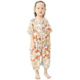 ベビー キッズ スリーパー 寝袋 半袖 パジャマ 100％綿 通気 子供 赤ちゃん プレゼント 出産祝い