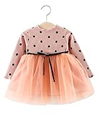 Godlovefullワンピース 子供 ベビー服 女の子 お姫様 ドレス 赤ちゃん 可愛い チュール切り替え 花刺繍 おしゃれ ふわふわ キッズドレス ガールズ 女児 出産祝い 入園式 卒園式 ジュニ