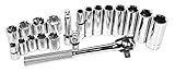 K Tool International KTI-22000 Fractional Socket Set - 20 Piece [並行輸入品]