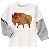 ジンボリー GYMBOREE/ バッファロービーニーティ ホワイト トップス長袖Tシャツ 5歳【並行輸入】