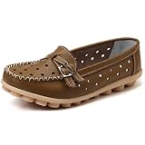 （モダンミス）Mordenmiss リボンモカシン ローファー フラットシューズ スリッポン 可愛い 35-41サイズ カーキ 35