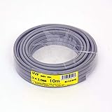 愛知電線 VVF ケーブル2芯 2.0mm 10m 灰色 VVF2×2.0M10