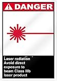 Laser Radiation Avoid Direct Exposure To Danger Sign - 10" wide x 14" tall [並行輸入品]
