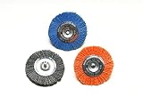 Dico 541-771-3 Nyalox Wheel Brush 3-Inch Grey 80 Grit [並行輸入品]
