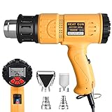 Ocaatech ヒートガン 1800W LCD デジタル ホットガン 50℃-650℃温度調節可能 9段階風速 熱風機 ホットエアガン アタッチメント付 4種類ノズル