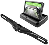 Pyle PLCMPS48 - Rear View Backup Camera & Car Parking Monitor - Alarm Depth Sensor 4.3" Pop Up LCD D