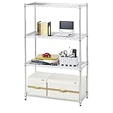 エコノミーラック ルミナスパーツ互換品 ポール径19mm フリーラック 4段 幅74.5×奥行34.5×高さ120cm EL1912754N