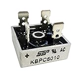 Poilee 5個 単相ダイオード ブリッジ整流器 50A 1000V KBPC5010 ブリッジダイオード 整流器 電子工作 部品
