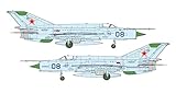 プラッツ 1/48 MiG-21 bis フィッシュベッドL ブルー 08 プラモデル AE-28