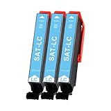 エプソン用 SAT サツマイモ SAT-LC互換 インク 増量 ライトシアン 3本セット エプソン EP-716A EP-816A EP-715A EP-815A EP-712A EP-713A EP-714A EP-812A EP-813A EP-814A 対応 さつまいも インクカートリッジ 残量検知対応