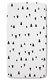 Kiddy Bird 100% Cotton Woven Crib Fitted Sheet Forest Black/White Environmental Cartoon Print Breath