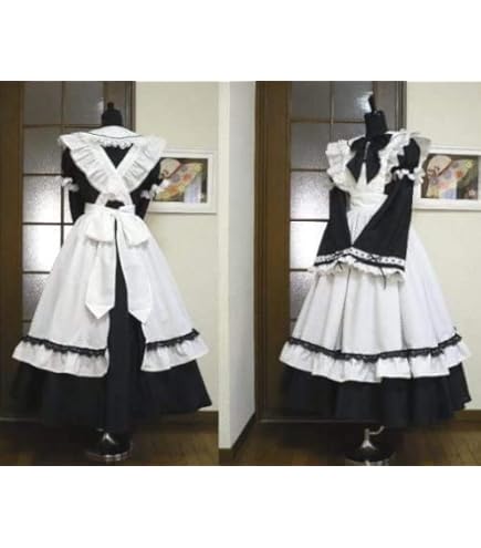 メイド服　Mサイズ☆ チャイナ風胸開きメイド服ワンピ―ス (2L/3L/4L/5L/6L)/コスプレ