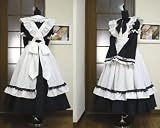 [Tuklye] ロングメイド服 8点セット XXLサイズ 大きいサイズ 男性用メイド服
