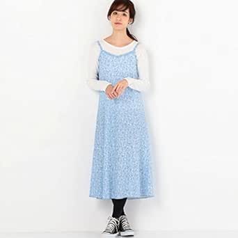 Amazon アナザーエディション Another Edition ローズプリントキャミワンピース Lt Blue Free ワンピース チュニック 通販