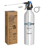良匠 FIRSTINFO TOOLS 高圧用詰替式スプレー缶 620mL アルミ製 逆さ使用可 充填式 引金式 缶スプレー リフィーラー 霧吹きショート・ロングノズル付き