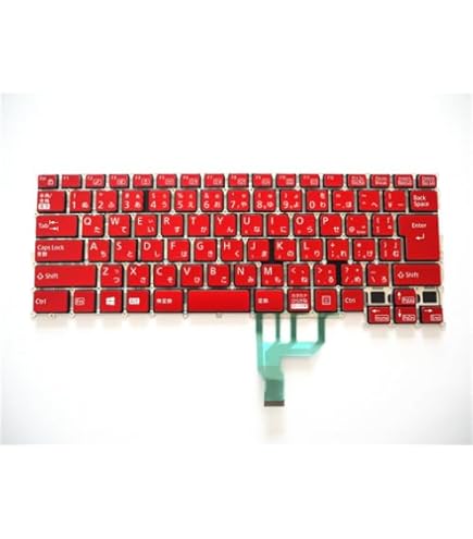 キーボードまで赤色　fujitsu ノートパソコン キーボード FMV Mobile Keyboard(iPadOS/Mac/Windows11対応
