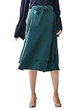 Angeliebe エンジェリーベ マタニティ エステル ツイル フレア ラップ スカート 妊婦服 産前 産後 RIBピタ L グリーン 22101 22101270