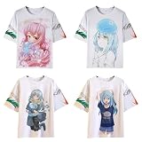 Moanimo（モアニモ）転スラ リムル Tシャツ 転生したらスライムだった件 リムル テンペスト インナーシャツ T-Shirt 半袖 ティーシャツ 速乾 柔らかい 可愛い スポーツ 日常服 夏服 応援服 記念シャツ 誕生日 プレゼント 男女兼用 (6,M)