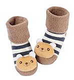 [ベア]太い幼児の赤ん坊のための幼児コットンソックス、6-18カ月、2ペア