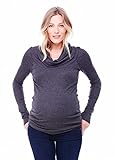 Ingrid & IsabelレディースマタニティHeatherカウルネック長袖Tシャツ US サイズ: L カラー: グレイ