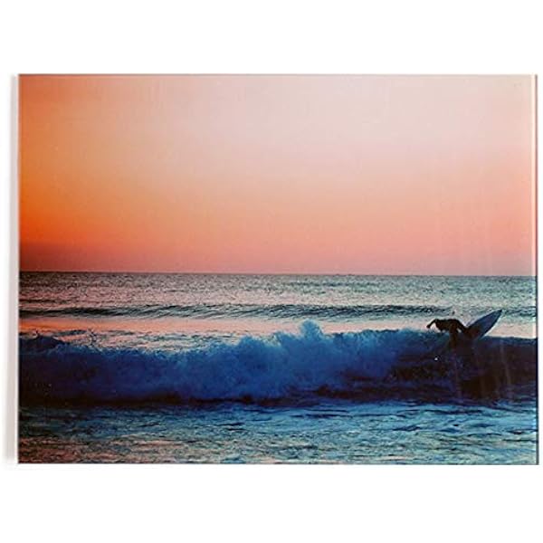 Amazon Co Jp ガラス アート ピクチャー L H 壁掛け サンセット サーファー 横幅50cm 海 サーフィン 夕焼け サーフ系 おしゃれ壁掛け 海 カリフォルニア 西海岸風 インテリア アメリカン雑貨 ホーム キッチン