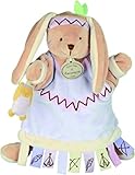 ＤＯＵＤＯＵ　DC2350 ラビット　パペット　ウィズ　ラベル ラベルがたくさんついた服を着たうさぎのパペットです ｻｲｽﾞ H約20cm