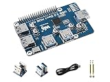 waveshare USB 3.2 Gen1 HUB HAT 拡張ボード Raspberry Pi 4 B 3 B+ 3 B 2B Zero Zero 2 W Zero WH用 USB 3.2 Gen1ポート4個付き USB 3.0/2.0/1.1に対応 プラグアンドプレイ