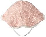 petit bonheur プチボヌール ひもがはずせるリバーシブルピケハットUV オフホワイト×ピンクドット
