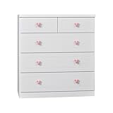 アルファタカバ ディズニー家具シリーズ セレクトミッキー 80cm幅4段ホワイト 取っ手スタンダードピンク