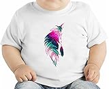 Colourful Feather オーガニックベビーTシャツ 12 - 18 Months