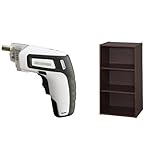 『電動ドライバー 充電式 RD110-W ホワイト』と『カラーBOX モジュールBOX3段幅36.6x奥行29.0x高さ73.2 ブラウンオークMDB-3』のセット