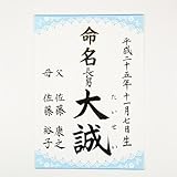 [萌舟] 毛筆代書付き命名書 A4サイズ 男の子用