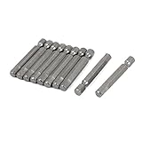 uxcell　六角ドライバービット　合金　ドライバー六角ビット　グレー　6mm ドライバー六角ビット