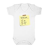 (フロソ) FLOSO 赤ちゃん・ベビー用 To Do List Eat Sleep Poopプリント 半袖ボディースーツ ロンパース スリープスーツ ベビー肌着 パジャマ (12-18ヶ月) (ホワ