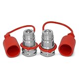 2パック – 1 / 2 " AG油圧クイック接続Male Coupler、吸排気バルブ、3 / 4 – 16 ORB
