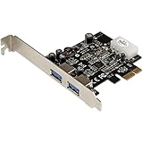 StarTech.com USB 3.0 2ポート増設PCIeカード UASP対応 2x USB 3.0 5Gbps拡張PCIe x1 接続ボード ペリフェラル電源(4ピン)付属 PEXUSB3S25