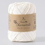 原ウール Knitworm 毛糸 1玉 チャティ コットンヤーン 中細 20g(約48m) 綿 yarn 春夏手編み糸 (1.マシュマロ)