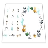 赤ちゃん月間マイルストーンブランケット新生児月間パーソナライズドフォトブランケットフォト小道具撮影男の子女の子のための背景