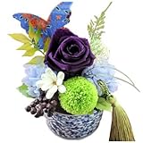 花由 プリザーブドフラワー和ぱれっと 【New】藤 ブルーパープル系 フラワーギフト プリザードフラワー 和風 米寿 還暦 祝い プレゼント 女性