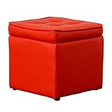 ワイエムワールド　スツール ボックススツール 収納付き 【色： レッド 】
