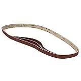 Generic 3pcs 106×2.5cm 80 Grit Alumina Sanding Belts Self Sharpening Oxide Abrasive Strips