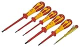 C. K Tools T49182 Dextro VDE Insulated Slotted Cabinet Tip/Phillips Screwdriver Set, 6-Piece [並行輸入品]