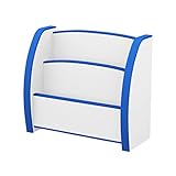 【JAJAN】えほんたて ショート 幅50.7cm奥行き22cm高さ45cm ブルー［完成品][おまけ付き]【知育家具EVAキッズシリーズ】PS-50SB_s[絵本ラック]