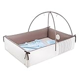 クリームハウス[CREAM HAUS] イヌア バンパーベッド XLサイズ＆ガーゼ寝具セット (クリーム)