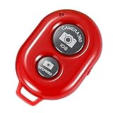 TinaLexia Bluetooth リモコンシャッター 無線 スマホ 自撮り棒 iPhone iPad Android対応 (red)