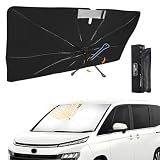新型 ヴォクシー ノア 90系 専用 傘型サンシェード 車種専用設計 360°回転可能 遮光 断熱UVカット フロントガラス用 10本骨グラスファイバー ワンタッチ収納 取付簡単 収納袋付き（VOXY NOAH 90系 2022年1月-現行対応）