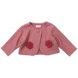 《H28年秋冬物》(日本製) Pample Mousse(パンプルムース) A/Cダブルフェイス花モチーフ付きボレロ 80cm/RE NO.DP-63204