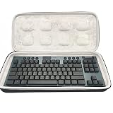 Ziizwfaハード用ケース G913/G913 TKL ワイヤレス Bluetooth 対応キーボード ブラック キャリング ストレージ バッグ ソフト グレー裏地