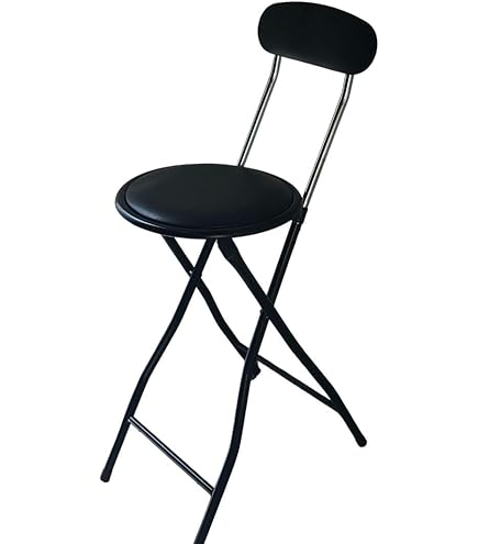 Amazon｜弘益 椅子 カウンター チェア 折りたたみ ブラック KC-355T